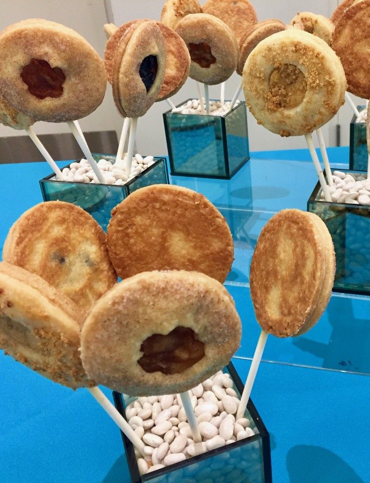 Pie pops on a dessert table